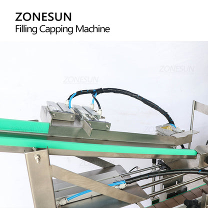 ZONESUN ZS-FAL180A9 4-Nozzle Paste Liquid Filling&Bottle Capping Line