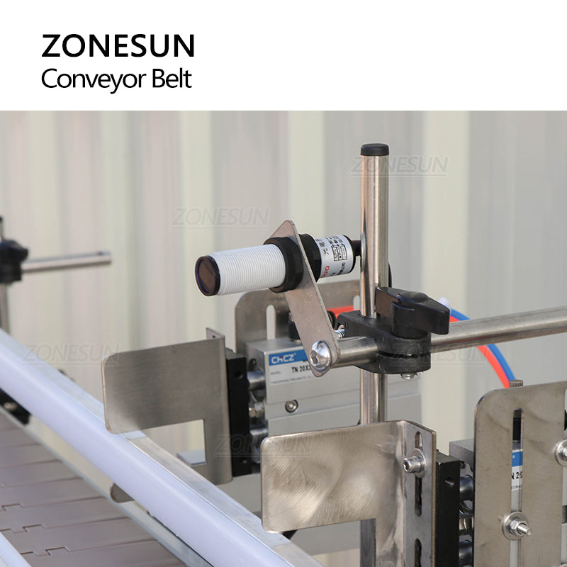 ZONESUN ZS-CB100P 1.9m Automatic Chain Conveyor Belt with PLC Control