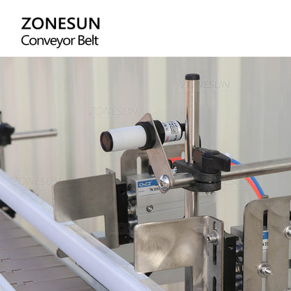 ZONESUN ZS-CB100P 1.9m Automatic Chain Conveyor Belt with PLC Control