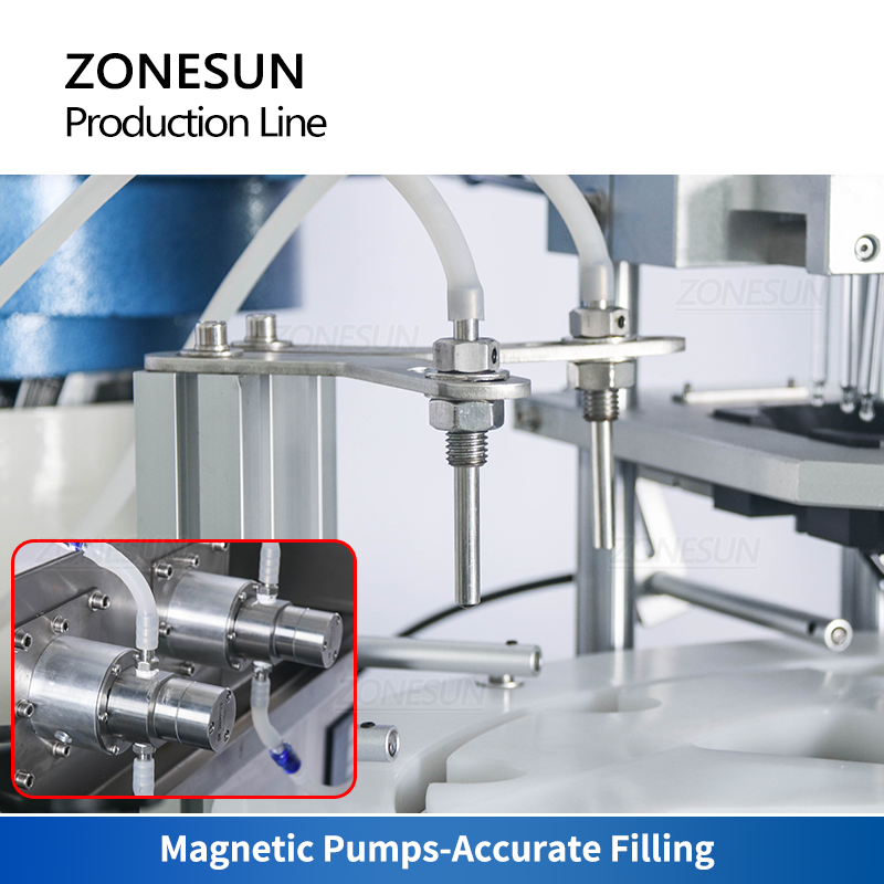 ZONESUN ZS-FAL180Z2 Magnetic Pump Liquid Filling Capping Labeling Line