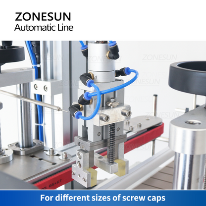 ZONESUN ZS‑FAL180X8 4‑Head Piston Pump Filling Capping Labeling Line