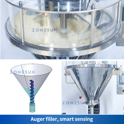 ZONESUN ZS-FM5A Servo Motor Automatic Auger Powder Filling Machine
