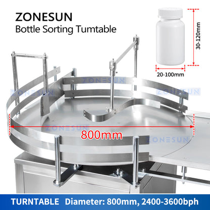 ZONESUN ZS-LP800 Posicionador automático de botellas para línea de producción