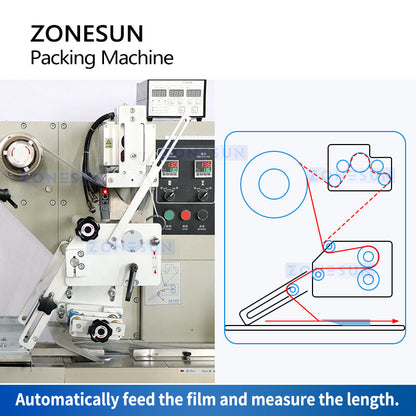 ZONESUN ZS-ZB250S Horizontal Flow Wrapping Packaging Machine