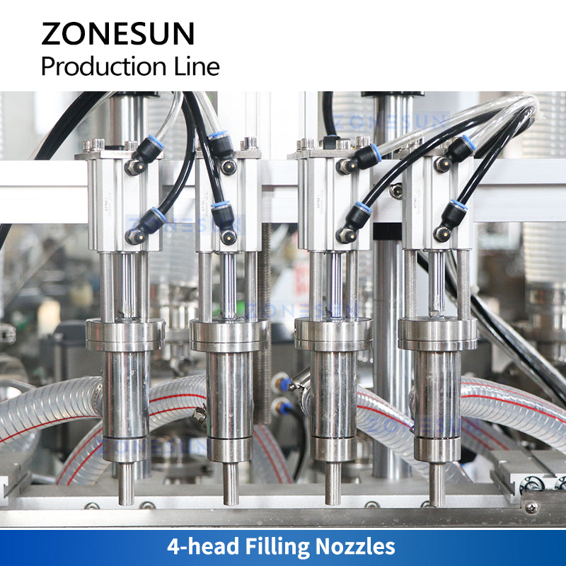 ZONESUN ZS-FALU3 Automatic Jam and Sauce Filling Capping Labeling Line