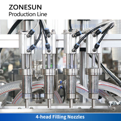 ZONESUN ZS-FALU3 Automatic Jam and Sauce Filling Capping Labeling Line
