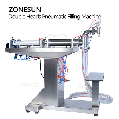 ZONESUN ZS-YTFS2 Pneumatic Dual-Nozzle Liquid Filling Machine