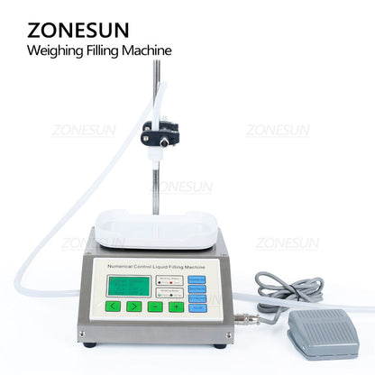 ZONESUN ZS-DP611W Riempitrice per pesatura di liquidi con pompa a diaframma semiautomatica