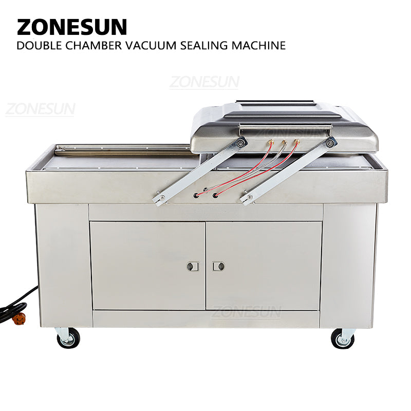 ZONESUN Automatic Double Chamber Vacuum Sealer with Date Coding