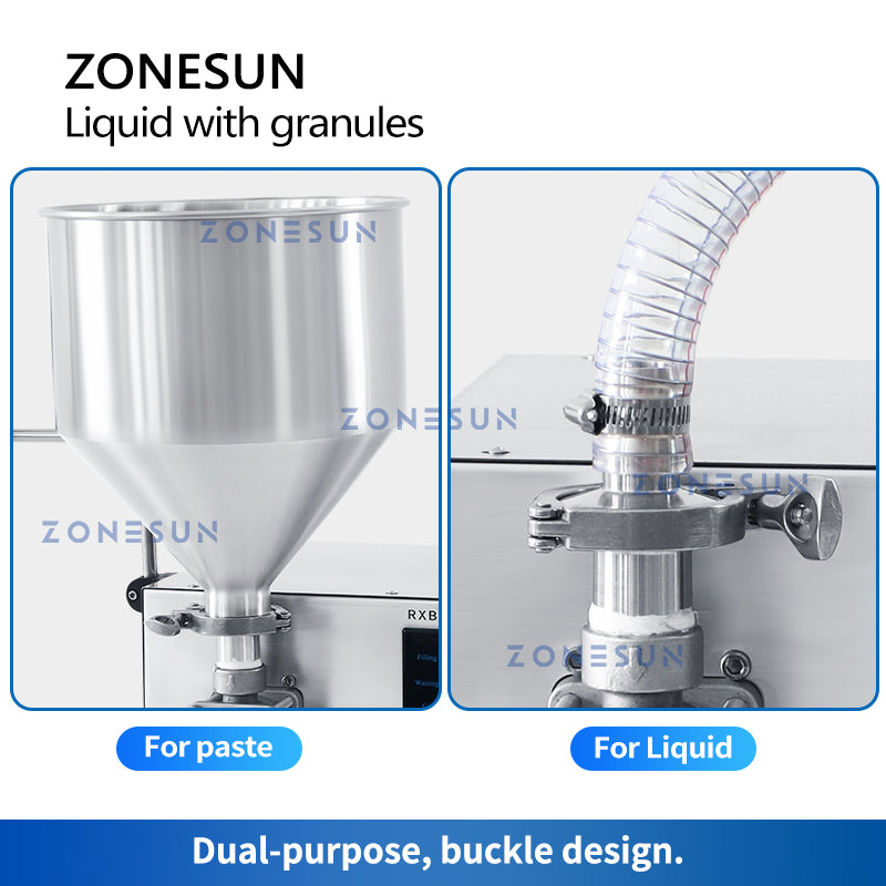 ZONESUN ZS-RXB1 Flexible Impeller Pump Liquid Paste Filling Machine