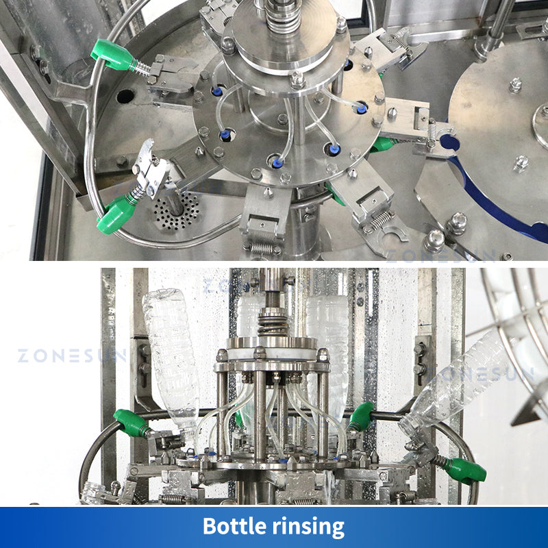 High Pressure Rinsing Line ZONESUN ZS-AFC883 Liquid Bottle Rinsing Filling Capping Line – Zonesun Mall