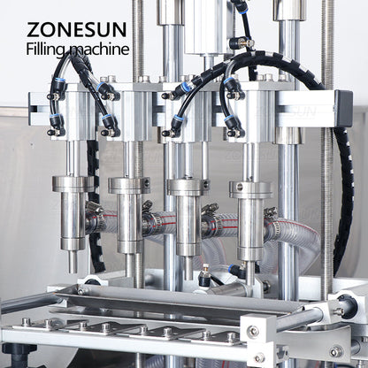 ZONESUN ZS-DTGT4T Pneumatic 4-Nozzle Paste Liquid Filling Machine