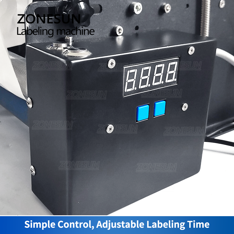 ZONESUN ZS-TB16P Electric Round Bottle Labeling Machine 160mm Width