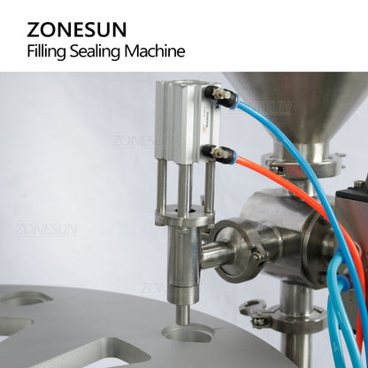 ZONESUN ZS‑FS100 Automatic Rotary Paste Filling Cup Sealing Machine