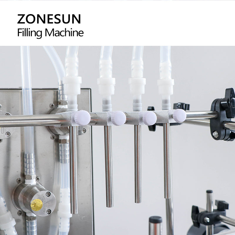 ZONESUN ZS-DTMP4Y 4heads Tabletop Magnetic Pump Liquid Filling Machine