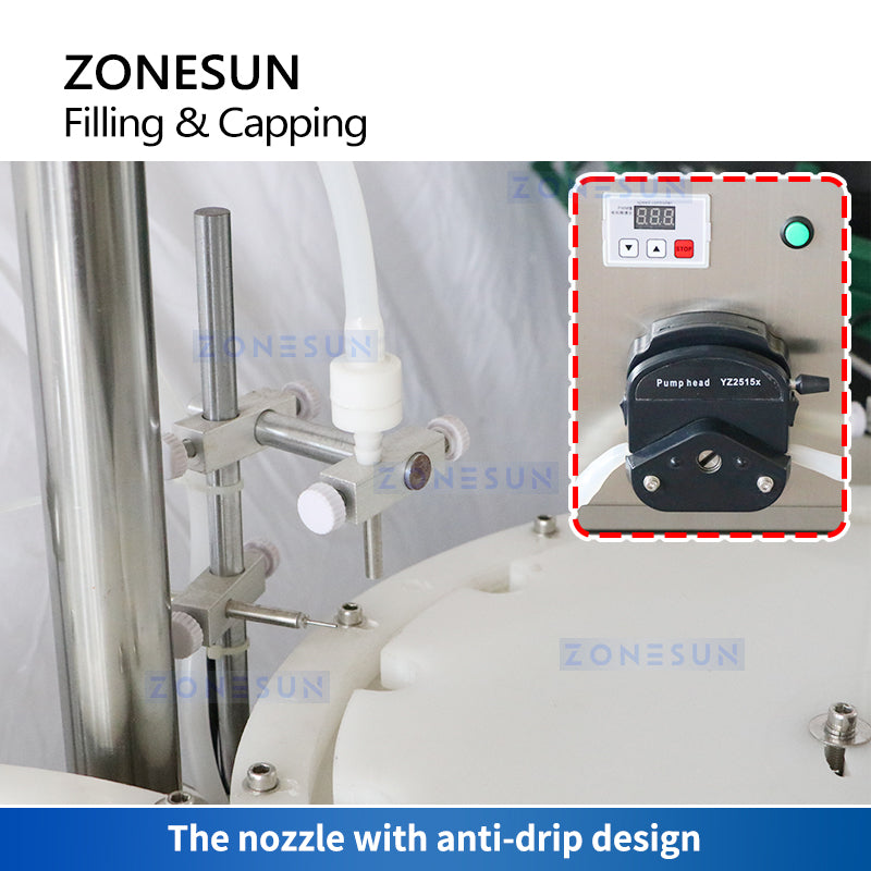 ZONESUN ZS-AFC15 Automatic Peristaltic Pump Filling Capping Machine