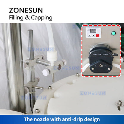 ZONESUN ZS-AFC15 Automatic Peristaltic Pump Filling Capping Machine