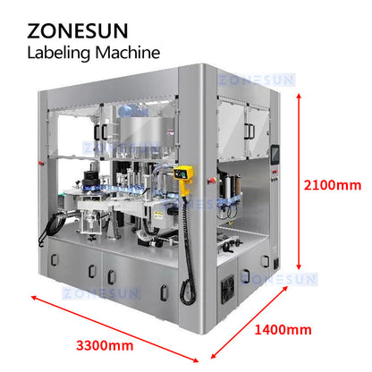 ZONESUN ZS-CYXR12 Automatic Hot Melt Glue Round Bottle Labeler