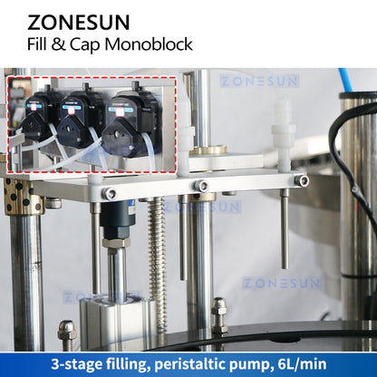 ZONESUN ZS-AFC28 Automatic High-Speed Bottle Filling & Capping Machine
