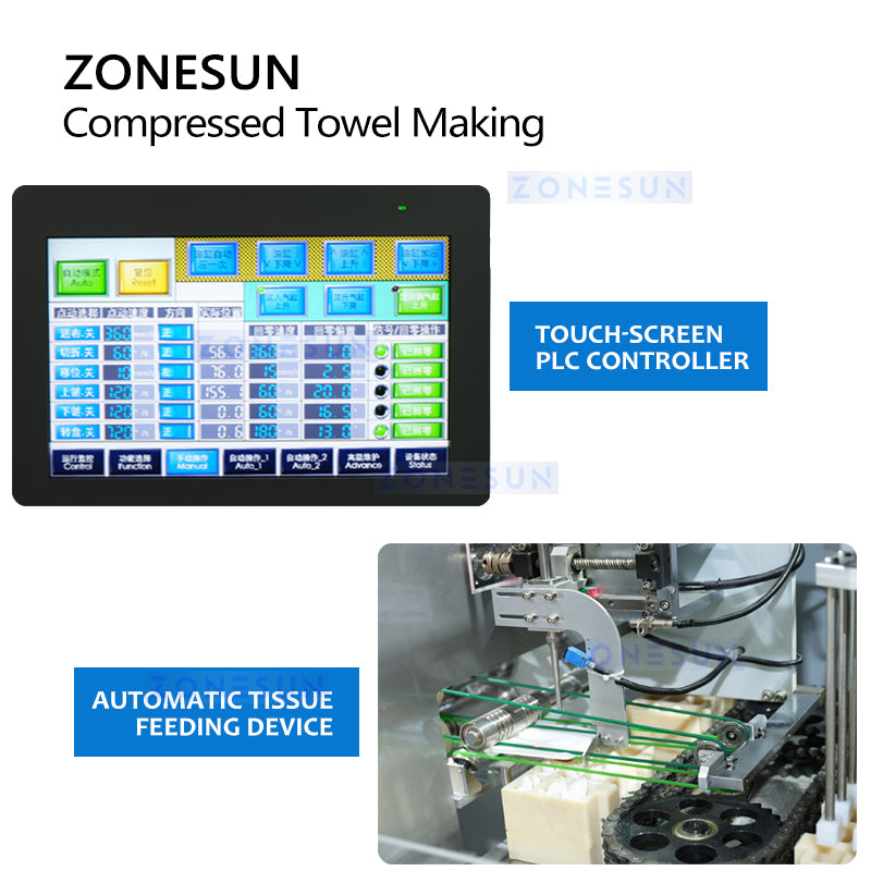ZONESUN ZS-HAN9800 Automatic Disposable Compressed Towel Machine