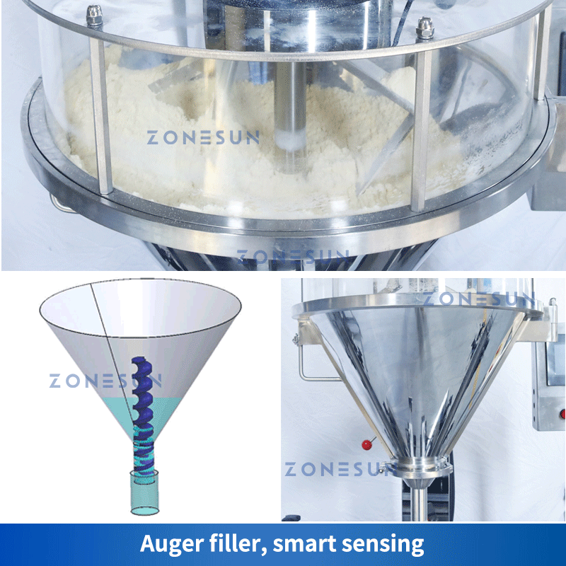 ZONESUN ZS-FM5A Servo Motor Automatic Auger Powder Filling Machine