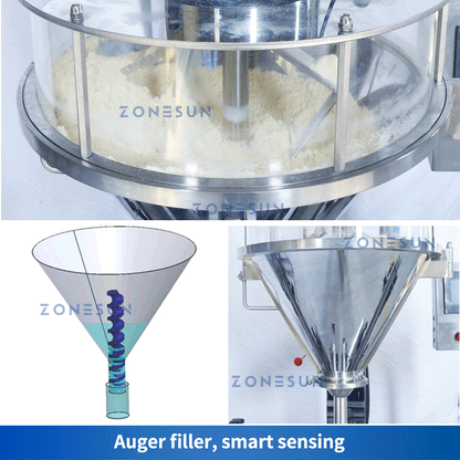 ZONESUN ZS-FM5A Servo Motor Automatic Auger Powder Filling Machine