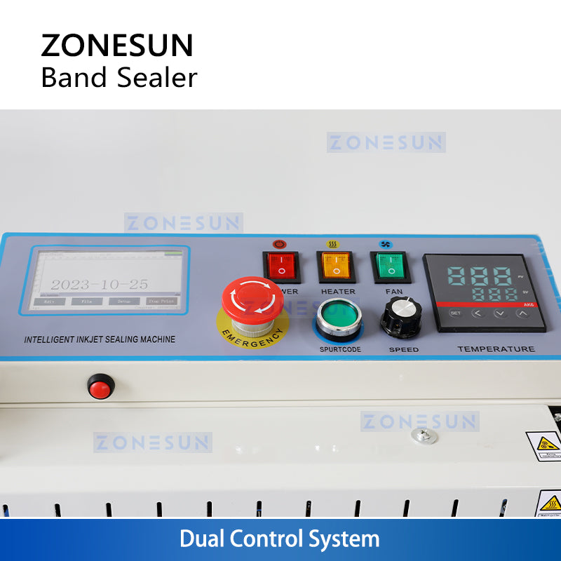 ZONESUN ZS-FR1800P Automatic Bag Sealer with Built-in Inkjet Printer