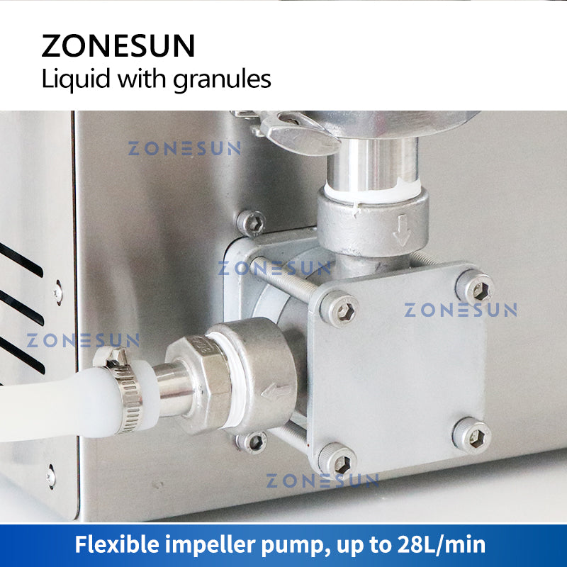 ZONESUN ZS-RXB1 Flexible Impeller Pump Liquid Paste Filling Machine
