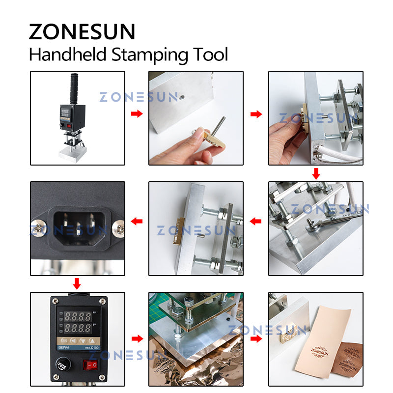 ZONESUN ZS-HST1 Handheld Hot Stamping and Branding Machine