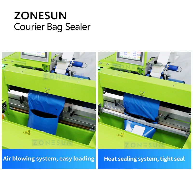 ZONESUN ZS-TB103 Automatic Courier Bag Sealing and Labeling Machine