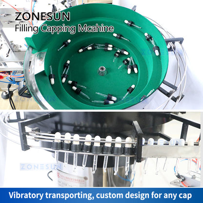 ZONESUN ZS-AFC7A Magnetic Pump Mini Bottle Filling Capping Machine