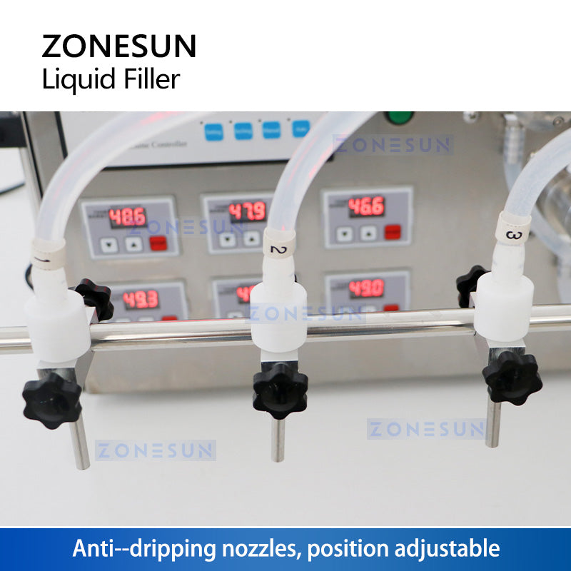 ZONESUN ZS-MP5000 Semi-automatic 6 Nozzles Magnetic Pump Filler