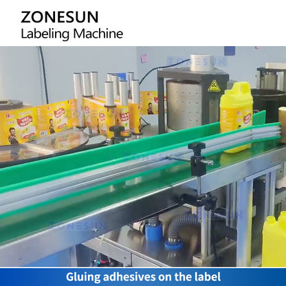 ZONESUN ZS-GTB12S Automatic Hot Melt Glue Bottle Labeling Machine