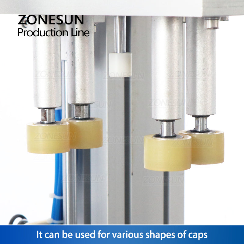 ZONESUN ZS‑FAL180X4 4Nozzle Magnetic Pump Filler Capper Labeler Line