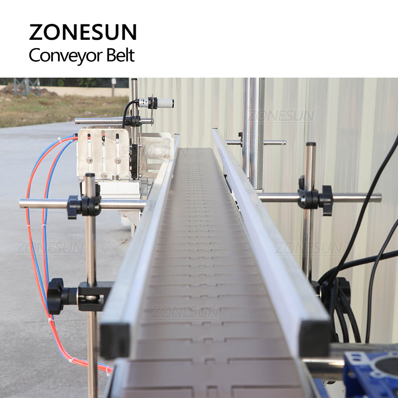 ZONESUN ZS-CB100P 1.9m Automatic Chain Conveyor Belt with PLC Control