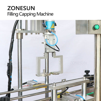 ZONESUN ZS-FAL180A9 4-Nozzle Paste Liquid Filling&Bottle Capping Line
