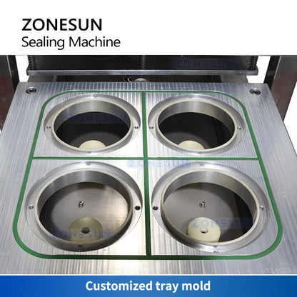 ZONESUN ZS-FK4C Semi Automatic Cup Tray Box Sealing Machine
