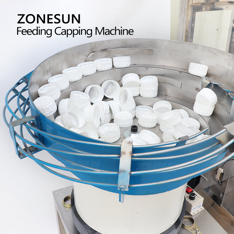 ZONESUN ZS-XG440DV Auto Capping Machine with Cap Feeder & Dust Cover