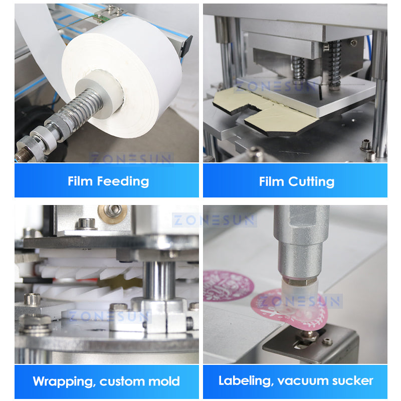 ZONESUN ZS-PK960 Automatic Pleated Soap Wrapping & Labeling Machine