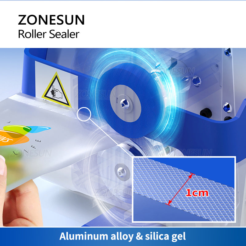 ZONESUN ZS-GLF1P Portable Roller Sealing Machine