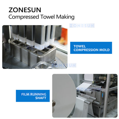 ZONESUN ZS-HAN9800 Automatic Disposable Compressed Towel Machine
