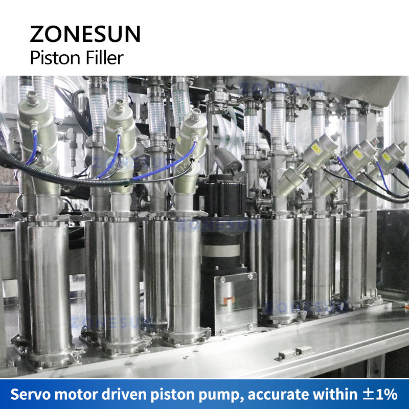 ZONESUN ZS-YT12T-12PX 12-Nozzle Servo Paste Filling Machine with Pump