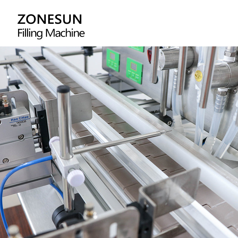 ZONESUN ZS-DTMP4Y 4heads Tabletop Magnetic Pump Liquid Filling Machine