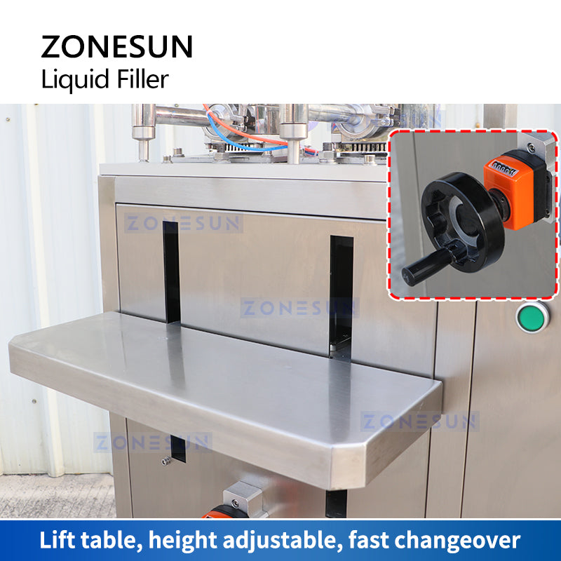 ZONESUN ZS-GTRP2 Semi-automatic Dual Nozzle Rotor Pump Filling Machine