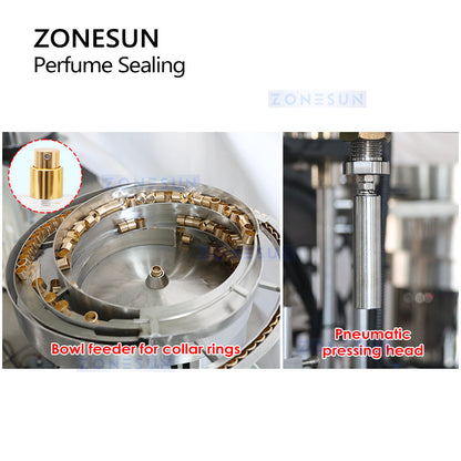 ZONESUN ZS-YG11V Auto Perfume Bottle Pressing and Crimping Machine