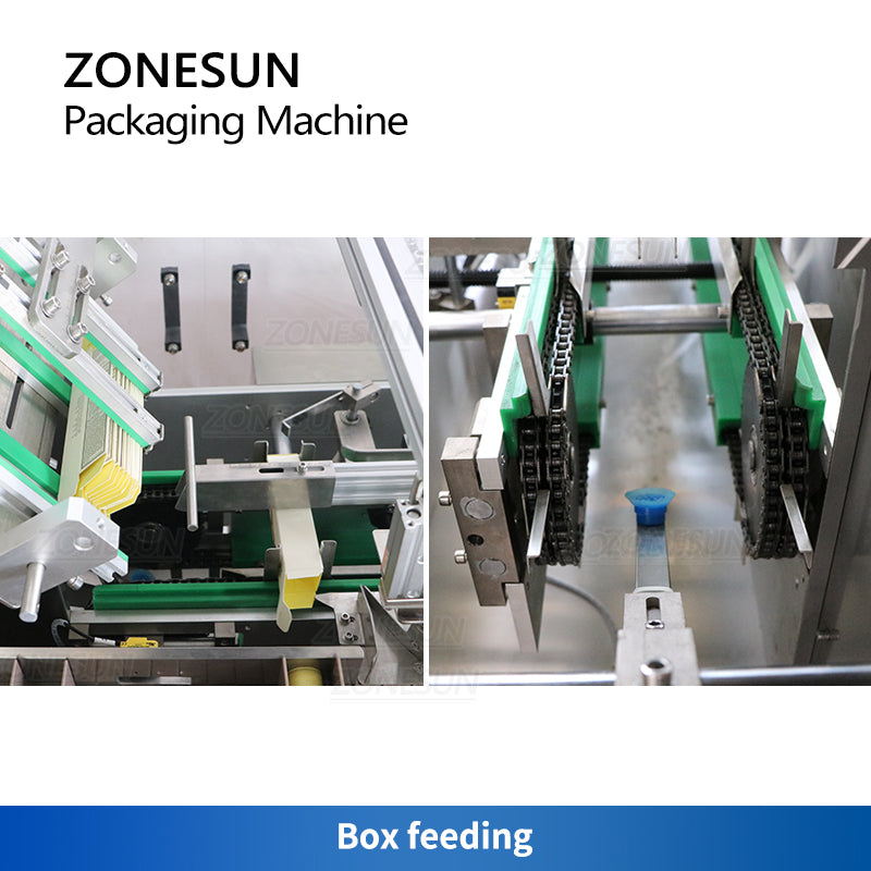 ZONESUN ZS‑MSZH50 Automatic Box Sealing Packing Machine for Cosmetics
