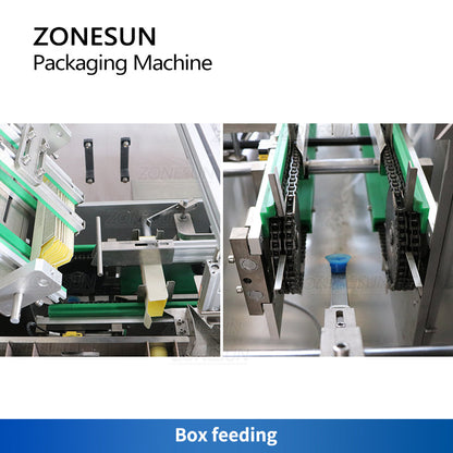 ZONESUN ZS‑MSZH50 Automatic Box Sealing Packing Machine for Cosmetics
