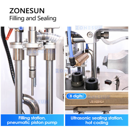 ZONESUN ZS-FS009U Auto Soft Tube Filling Ultrasonic Sealing Machine