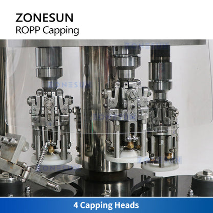 ZONESUN ZS-XG440C4 Automatic ROPP Pilfer Proof Bottle Capping Machine