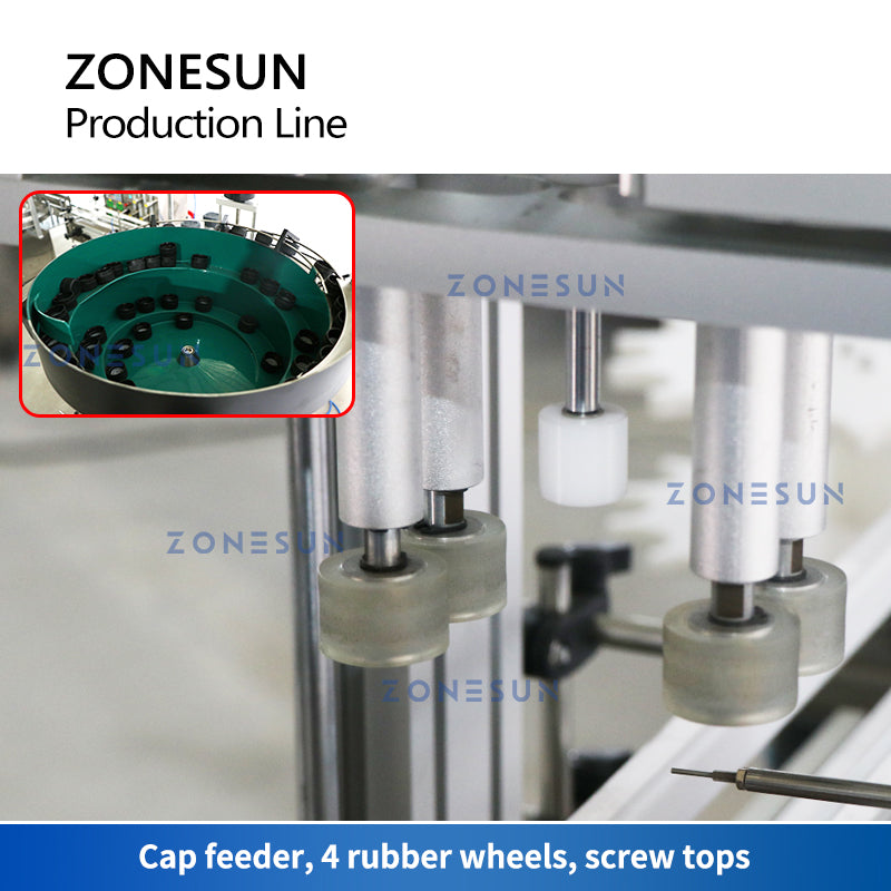 ZONESUN ZS-FAL180D6 4 Nozzles Filling Capping Labeling Production Line